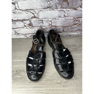Bragano Cole Haan Fisherman Black Leather Strap Sandals Men Sz 10.5M US/44EU